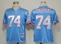 Mitchell And Ness Oilers -74 Bruce Matthews Baby blue Stitched Throwback NFL Jersey Mitchell And Ness Oilers -74 Bruce Matthews Baby blue Stitched Throwback NFL Jersey