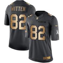 Nike Cowboys -82 Jason Witten Black Stitched NFL Limited Gold Salute To Service Jersey Nike Cowboys -82 Jason Witten Black Stitched NFL Limited Gold Salute To Service Jersey