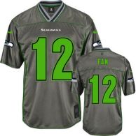 Nike Seattle Seahawks #12 Fan Grey Men‘s Stitched NFL Elite Vapor Jersey