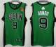 Boston Celtics -9 Rajon Rondo Stitched Green Black Number Final Patch NBA Jersey