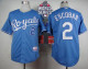 Kansas City Royals -2 Alcides Escobar Light Blue Alternate 1 Cool Base W 2015 World Series Patch Sti