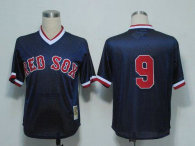 Mitchell And Ness 1990 Boston Red Sox #9 Ted Williams Dark Blue Stitched Throwback MLB Jersey