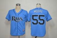 Tampa Bay Rays #55 Matt Moore Light Blue Cool Base Stitched MLB Jersey