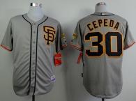San Francisco Giants #30 Orlando Cepeda Grey Cool Base Stitched MLB Jersey