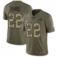 Nike Bills -22 Vontae Davis Olive Camo Stitched NFL Limited 2017 Salute To Service Jersey