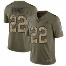 Nike Bills -22 Vontae Davis Olive Camo Stitched NFL Limited 2017 Salute To Service Jersey Nike Bills -22 Vontae Davis Olive Camo Stitched NFL Limited 2017 Salute To Service Jersey