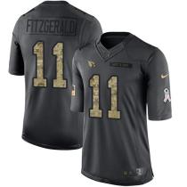 Arizona Cardinals -11 Larry Fitzgerald Nike Anthracite 2016 Salute to Service Jersey
