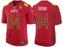 2017 PRO BOWL AFC ANTONIO BROWN RED GAME JERSEY