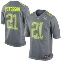 Nike Cardinals -21 Patrick Peterson Grey Pro Bowl Men's Stitched NFL Elite Team Sanders Jersey