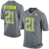 Nike Cardinals -21 Patrick Peterson Grey Pro Bowl Men's Stitched NFL Elite Team Sanders Jersey