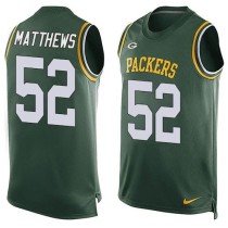 Nike Green Bay Packers -52 Clay Matthews Green Team Color Stitched NFL Limited Tank Top Jersey Nike Green Bay Packers -52 Clay Matthews Green Team Color Stitched NFL Limited Tank Top Jersey