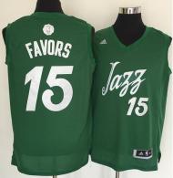 Utah Jazz -15 Derrick Favors Green 2016-2017 Christmas Day Stitched NBA Jersey