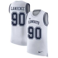 Nike Cowboys -90 Demarcus Lawrence White Stitched NFL Limited Rush Tank Top Jersey