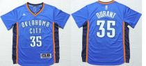 Oklahoma City Thunder -35 Kevin Durant Blue Short Sleeve Stitched NBA Jersey