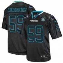 Nike Panthers -59 Luke Kuechly Lights Out Black With 20TH Season Patch Stitched Jersey Nike Panthers -59 Luke Kuechly Lights Out Black With 20TH Season Patch Stitched Jersey