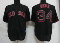 Boston Red Sox #34 David Ortiz Black Fashion Stitched MLB Jersey Boston Red Sox #34 David Ortiz Black Fashion Stitched MLB Jersey