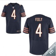 Nike Chicago Bears -4 Blue Feely Elite Jersey