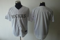 Colorado Rockies Blank White Strip Cool Base Stitched MLB Jersey Colorado Rockies Blank White Strip Cool Base Stitched MLB Jersey