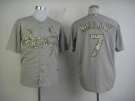 St Louis Cardinals #7 Matt Holliday Grey USMC Cool Base Stitched MLB Jersey