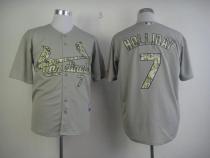 St Louis Cardinals #7 Matt Holliday Grey USMC Cool Base Stitched MLB Jersey