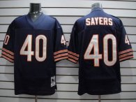 Mitchell and Ness Bears -40 Gale Sayers Blue With Small Number Stitched Throwback NFL Jersey