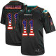 Nike Miami Dolphins -11 Mike Wallace Black NFL Elite USA Flag Fashion Jersey