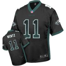 Nike Eagles -11 Carson Wentz Black Alternate Stitched NFL Elite Drift Fashion Jersey Nike Eagles -11 Carson Wentz Black Alternate Stitched NFL Elite Drift Fashion Jersey