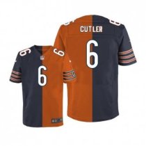 Nike Bears -6 Jay Cutler Navy Blue Orange Stitched NFL Elite Split Jersey Nike Bears -6 Jay Cutler Navy Blue Orange Stitched NFL Elite Split Jersey