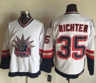 New York Rangers -35 Mike Richter White CCM Statue of Liberty Stitched NHL Jersey