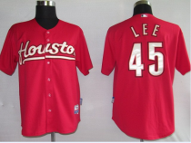 Mitchell and Ness Houston Astros #45 Carlos Lee Red Stitched Throwback MLB Jersey Mitchell and Ness Houston Astros #45 Carlos Lee Red Stitched Throwback MLB Jersey