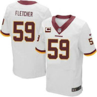2013 NEW Washington Redskins -59 London Fletcher White NFL Jersey(New Elite)(collar Red)