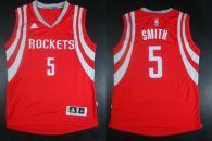 Revolution 30 Houston Rockets -5 Josh Smith Red Road Stitched NBA Jersey