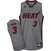 Miami Heat -3 Dwyane Wade Grey Static Fashion Stitched NBA Jersey Miami Heat -3 Dwyane Wade Grey Static Fashion Stitched NBA Jersey