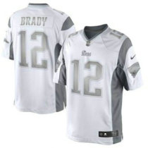 Nike New England Patriots -12 Tom Brady Silver Grey Nike New England Patriots -12 Tom Brady Silver Grey