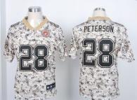 Nike Minnesota Vikings #28 Adrian Peterson Camo USMC Men's Stitched NFL Elite Jersey
