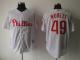 Philadelphia Phillies #49 Vance Worley White Red Strip Cool Base Stitched MLB Jersey