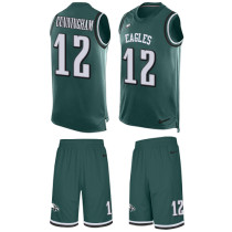 Eagles -12 Randall Cunningham Midnight Green Team Color Stitched NFL Limited Tank Top Suit Jersey Eagles -12 Randall Cunningham Midnight Green Team Color Stitched NFL Limited Tank Top Suit Jersey