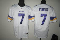 Nike Vikings -7 Christian Ponder White Stitched NFL Elite Jersey