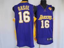 Los Angeles Lakers -16 Pau Gasol Stitched Purple Final Patch NBA Jersey Los Angeles Lakers -16 Pau Gasol Stitched Purple Final Patch NBA Jersey