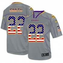 Nike Vikings -22 Harrison Smith Grey Stitched NFL Elite USA Flag Fashion Jersey Nike Vikings -22 Harrison Smith Grey Stitched NFL Elite USA Flag Fashion Jersey