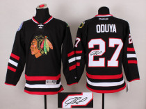 Autographed Chicago Blackhawks -27Jeremy Roenick Stitched Black NHL Jersey