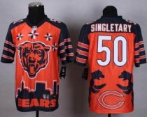 Nike Chicago Bears -50 Mike Singletary Orange NFL Elite Noble Fashion Jersey Nike Chicago Bears -50 Mike Singletary Orange NFL Elite Noble Fashion Jersey