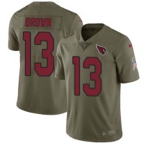 Nike Cardinals -13 Jaron Brown Olive Stitched NFL Limited 2017 Salute to Service Jersey Nike Cardinals -13 Jaron Brown Olive Stitched NFL Limited 2017 Salute to Service Jersey