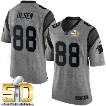 Nike Carolina Panthers #88 Greg Olsen Gray Super Bowl 50 Men's Stitched NFL Limited Gridiron Gray Je Nike Carolina Panthers #88 Greg Olsen Gray Super Bowl 50 Men's Stitched NFL Limited Gridiron Gray Je