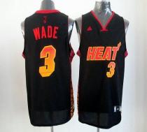 Miami Heat -3 Dwyane Wade Black Stitched NBA Vibe Jersey Miami Heat -3 Dwyane Wade Black Stitched NBA Vibe Jersey