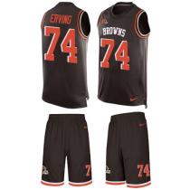Browns -74 Cameron Erving Brown Team Color Stitched NFL Limited Tank Top Suit Jersey Browns -74 Cameron Erving Brown Team Color Stitched NFL Limited Tank Top Suit Jersey