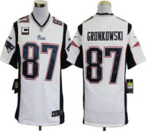 Nike Patriots -87 Rob Gronkowski White With C Patch Stitched NFL Game Jersey Nike Patriots -87 Rob Gronkowski White With C Patch Stitched NFL Game Jersey