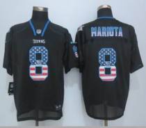 Nike Tennessee Titans -8 Marcus Mariota Black Stitched NFL Elite USA Flag Fashion Jersey Nike Tennessee Titans -8 Marcus Mariota Black Stitched NFL Elite USA Flag Fashion Jersey
