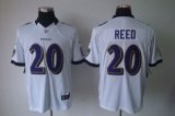 Nike Ravens -20 Ed Reed White Stitched NFL Limited Jersey