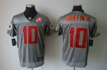 Nike Redskins -10 Robert Griffin III Grey Shadow With 80TH Patch Stitched NFL Elite Jersey Nike Redskins -10 Robert Griffin III Grey Shadow With 80TH Patch Stitched NFL Elite Jersey